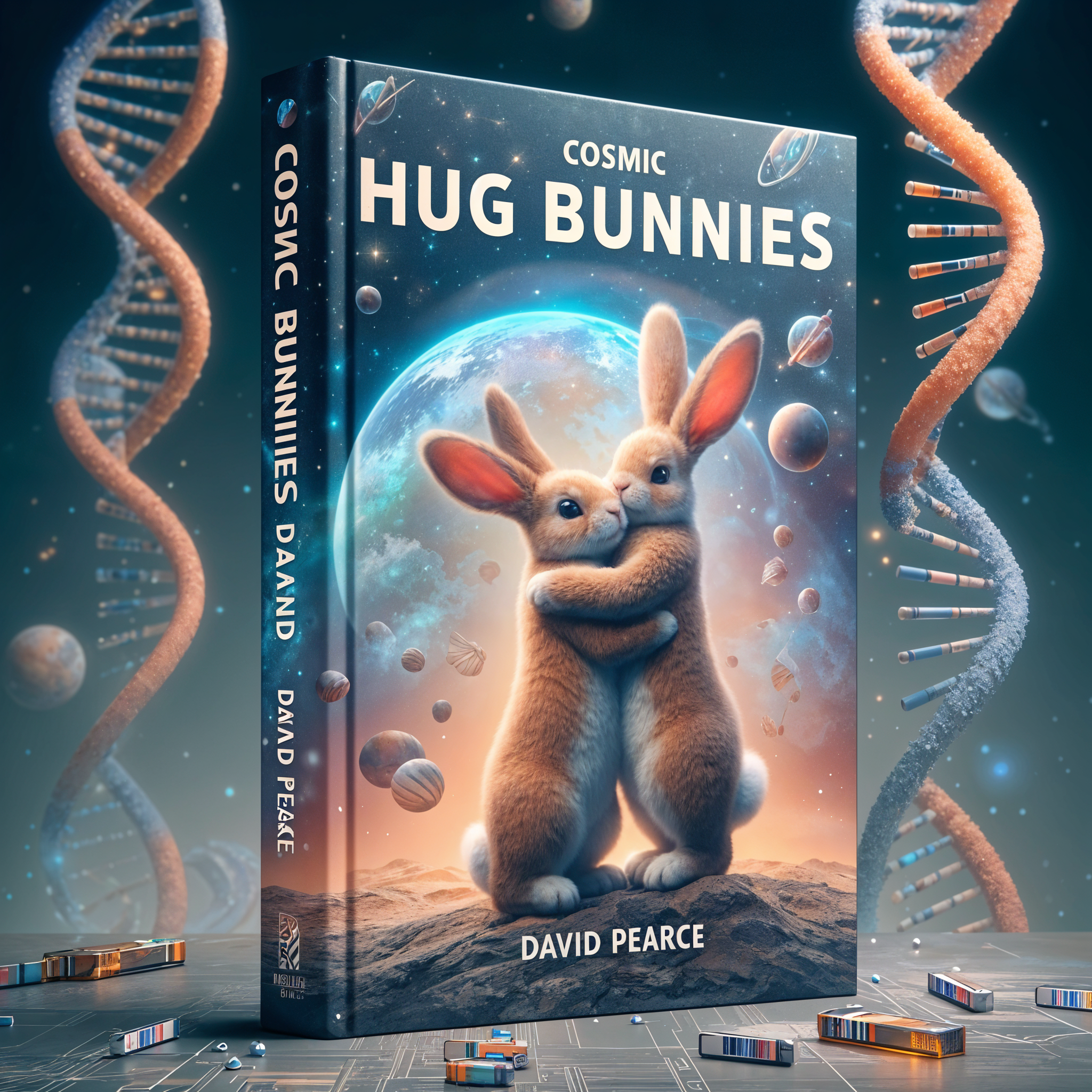 Cosmic Hug Bunnies  by David Pearce